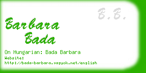 barbara bada business card